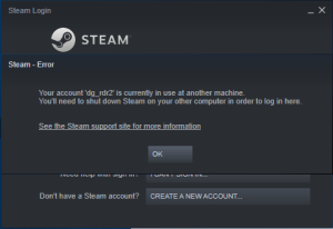 Steam Account Currently Use In Another Machine Buy Cheap Play Cheap